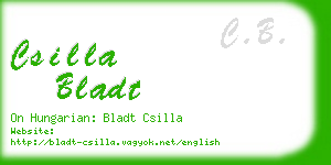 csilla bladt business card